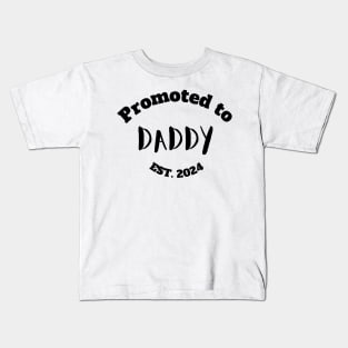 Promoted to Daddy Est. 2024 Kids T-Shirt